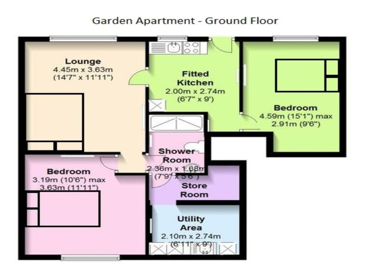 Appartement The Garden Apartment, Near Airport & *